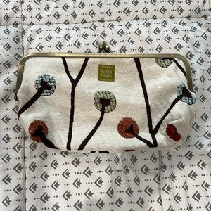 Cream clutch purse